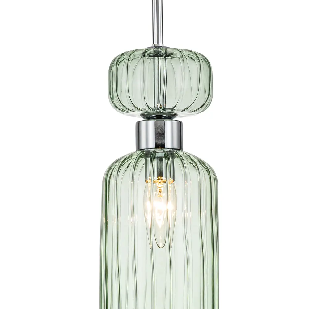 Фото 2 Светильник подвесной Escada Gloss Esc_1141_1s_chrome_green 1 лампа 3 м² цвет зеленый Фото 2 Светильник подвесной Escada Gloss Esc_1141_1s_chrome_green 1 лампа 3 м² цвет зеленый