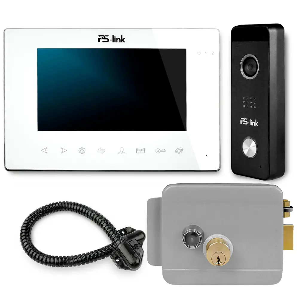 Фото Видеодомофон Ps-link KIT-714TDP-MG 7" цвет белый Фото Видеодомофон Ps-link KIT-714TDP-MG 7" цвет белый