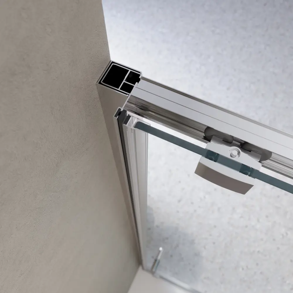 Фото 3 Душевая дверь Belbagno LUCE-BF-1-130-C-Cr 130см эффект стекла прозрачное закаленное стекло раздвижной Фото 3 Душевая дверь Belbagno LUCE-BF-1-130-C-Cr 130см эффект стекла прозрачное закаленное стекло раздвижной