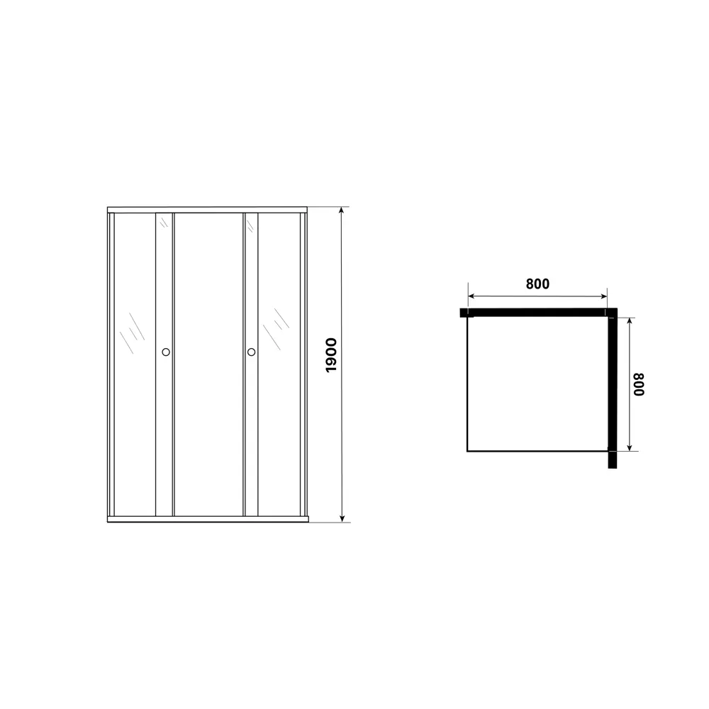 Фото 5 Душевой уголок Keramastar Supra KR067031BP прямоугольник 80x80см черный профиль эффект стекла матовый Фото 5 Душевой уголок Keramastar Supra KR067031BP прямоугольник 80x80см черный профиль эффект стекла матовый