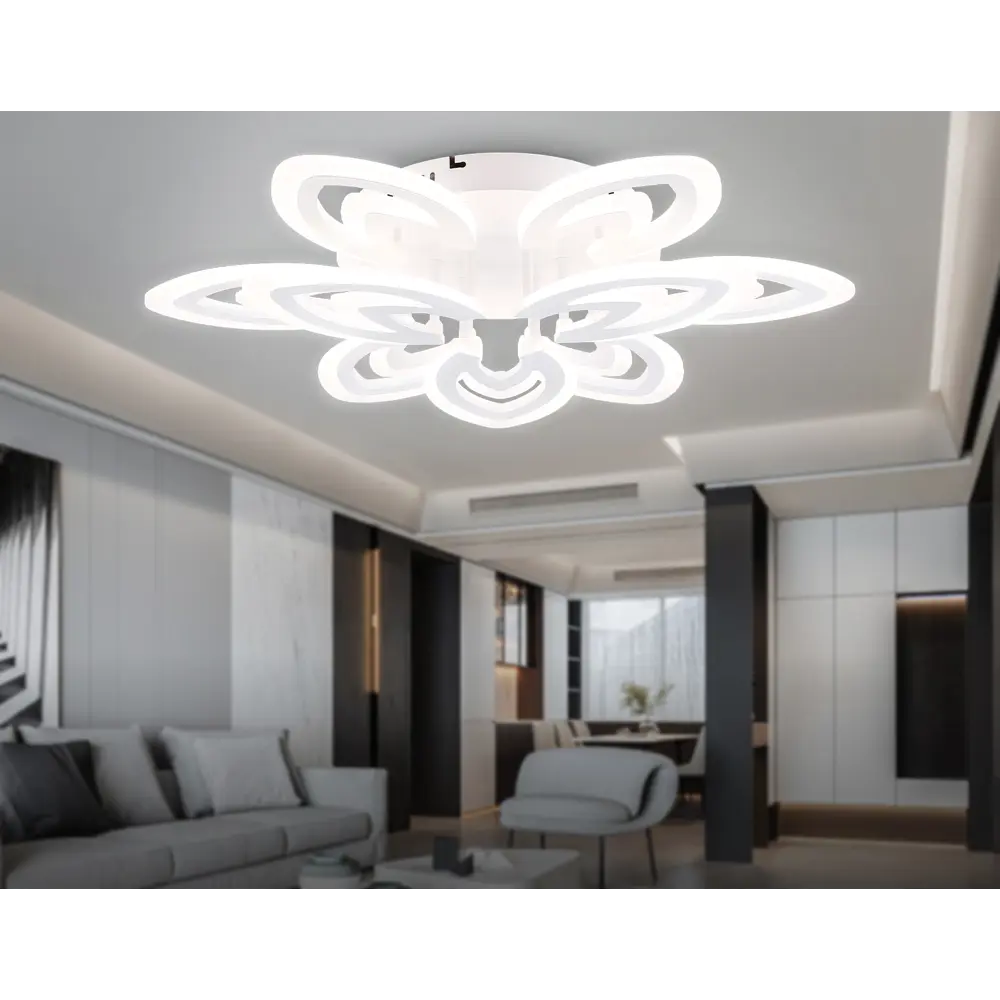 Фото 7 Люстра потолочная светодиодная Ambrella light Fa4547 с пультом управления 18 м² нейтральный белый свет цвет белый Фото 7 Люстра потолочная светодиодная Ambrella light Fa4547 с пультом управления 18 м² нейтральный белый свет цвет белый