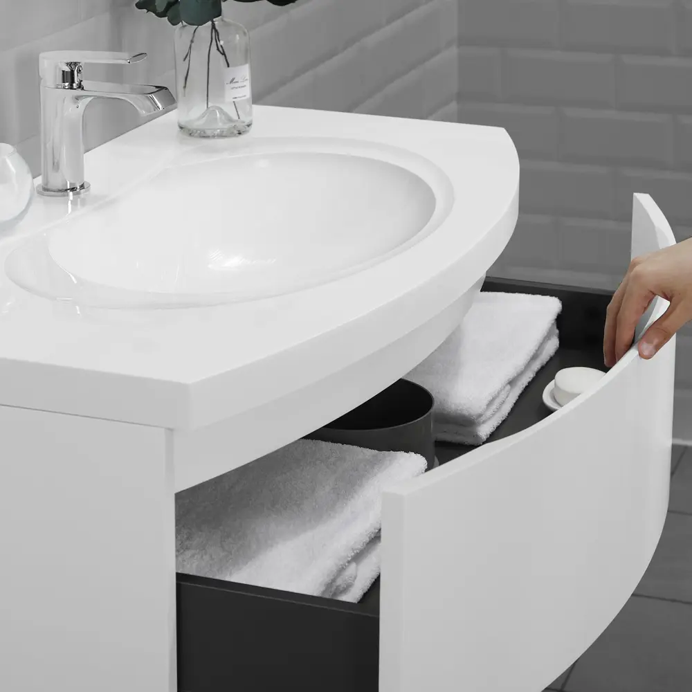 Фото 10 Тумба под раковину подвесная Итана 4657836463828 69.6см цвет бланж, с раковиной Фото 10 Тумба под раковину подвесная Итана 4657836463828 69.6см цвет бланж, с раковиной