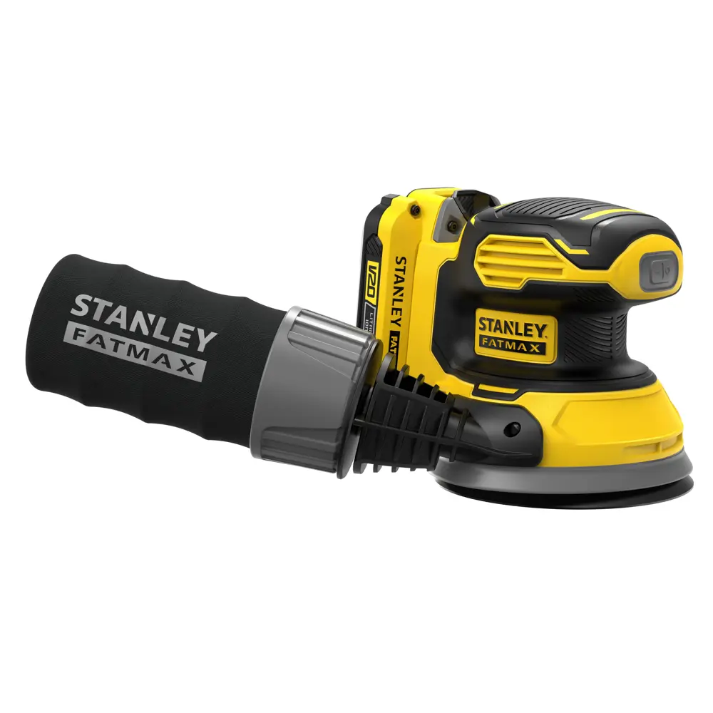 Фото 2 Эксцентриковая шлифмашина аккумуляторная Stanley SFMCW220D1S-QW, 18 В Li-Ion 2x2 Ач, 125 мм Фото 2 Эксцентриковая шлифмашина аккумуляторная Stanley SFMCW220D1S-QW, 18 В Li-Ion 2x2 Ач, 125 мм
