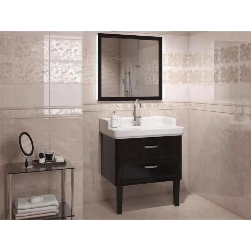 Фото Настенная плитка Kerama marazzi Баккара 1 8300 20x30см 1.38 м² цвет бежевый, цена за упаковку Фото Настенная плитка Kerama marazzi Баккара 1 8300 20x30см 1.38 м² цвет бежевый, цена за упаковку