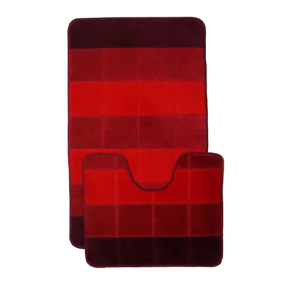 Фото Коврики Vonaldi 1150/burgundy в наборе для ванной 100/60см и туалета 50/60см Фото Коврики Vonaldi 1150/burgundy в наборе для ванной 100/60см и туалета 50/60см