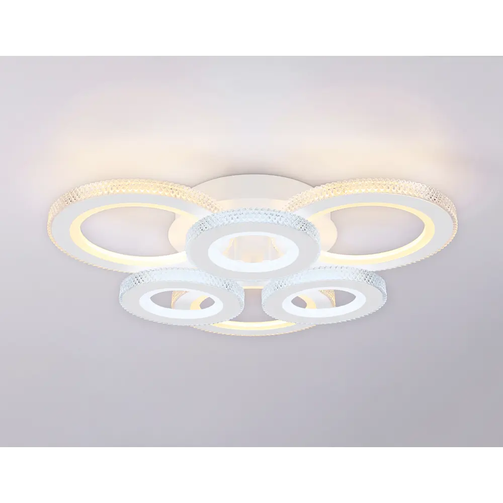 Фото 4 Люстра потолочная светодиодная Ambrella light Fa8872 с пультом управления 14 м² нейтральный белый свет цвет белый Фото 4 Люстра потолочная светодиодная Ambrella light Fa8872 с пультом управления 14 м² нейтральный белый свет цвет белый