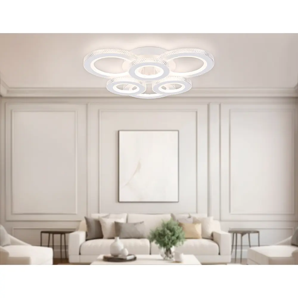 Фото 10 Люстра потолочная светодиодная Ambrella light Fa8872 с пультом управления 14 м² нейтральный белый свет цвет белый Фото 10 Люстра потолочная светодиодная Ambrella light Fa8872 с пультом управления 14 м² нейтральный белый свет цвет белый