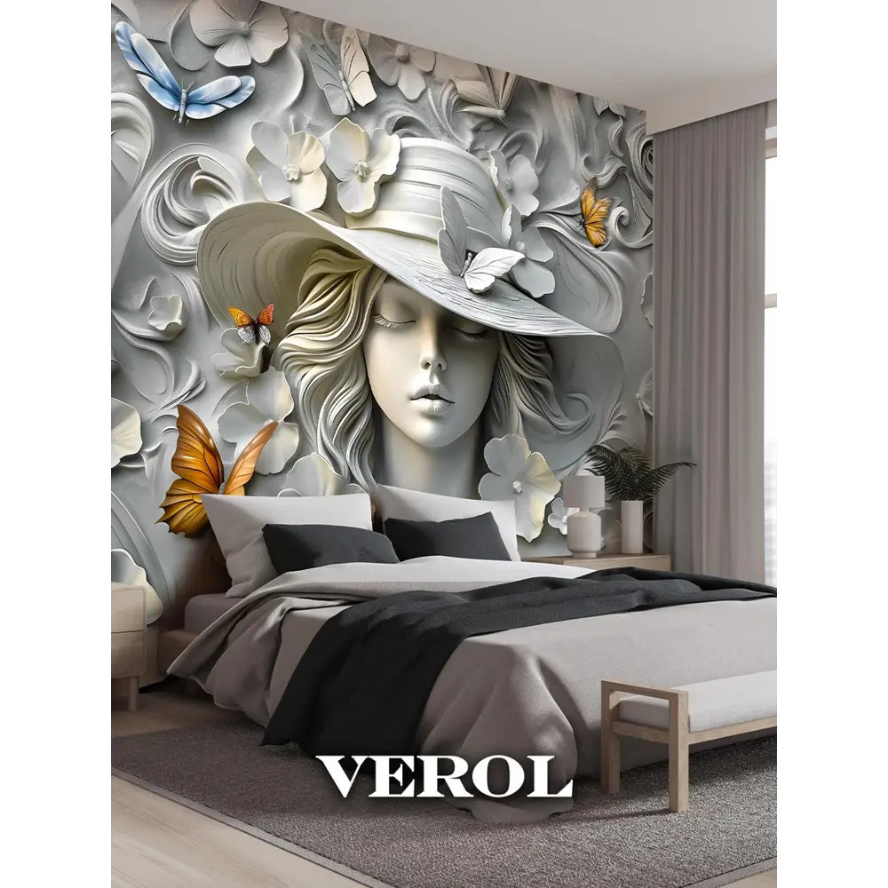 Фото 4 Фотообои 3D флизелиновые Verol Девушка в шляпе 416-ФФО-05986/ 300x283 см Фото 4 Фотообои 3D флизелиновые Verol Девушка в шляпе 416-ФФО-05986/ 300x283 см