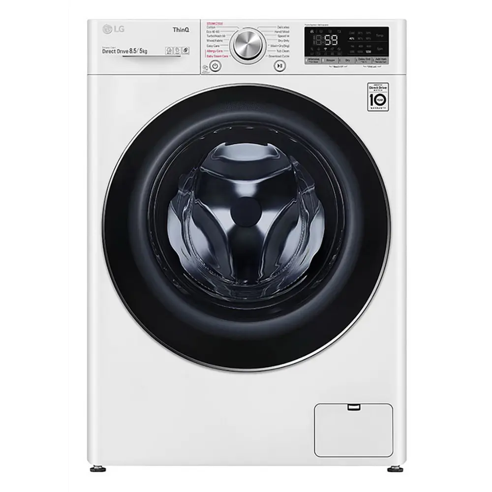 Фото Стиральная машина с сушкой Lg F2dv5s8s2e 60x85x47.5 см 8.5 кг цвет белый