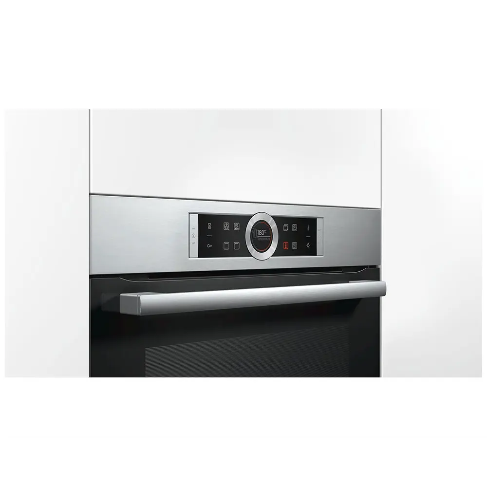 Фото 3 Встраиваемый духовой шкаф Bosch Serie|8 Hbg632Bs1 59.40x59.50x54.80 см цвет нержавеющая сталь Фото 3 Встраиваемый духовой шкаф Bosch Serie|8 Hbg632Bs1 59.40x59.50x54.80 см цвет нержавеющая сталь