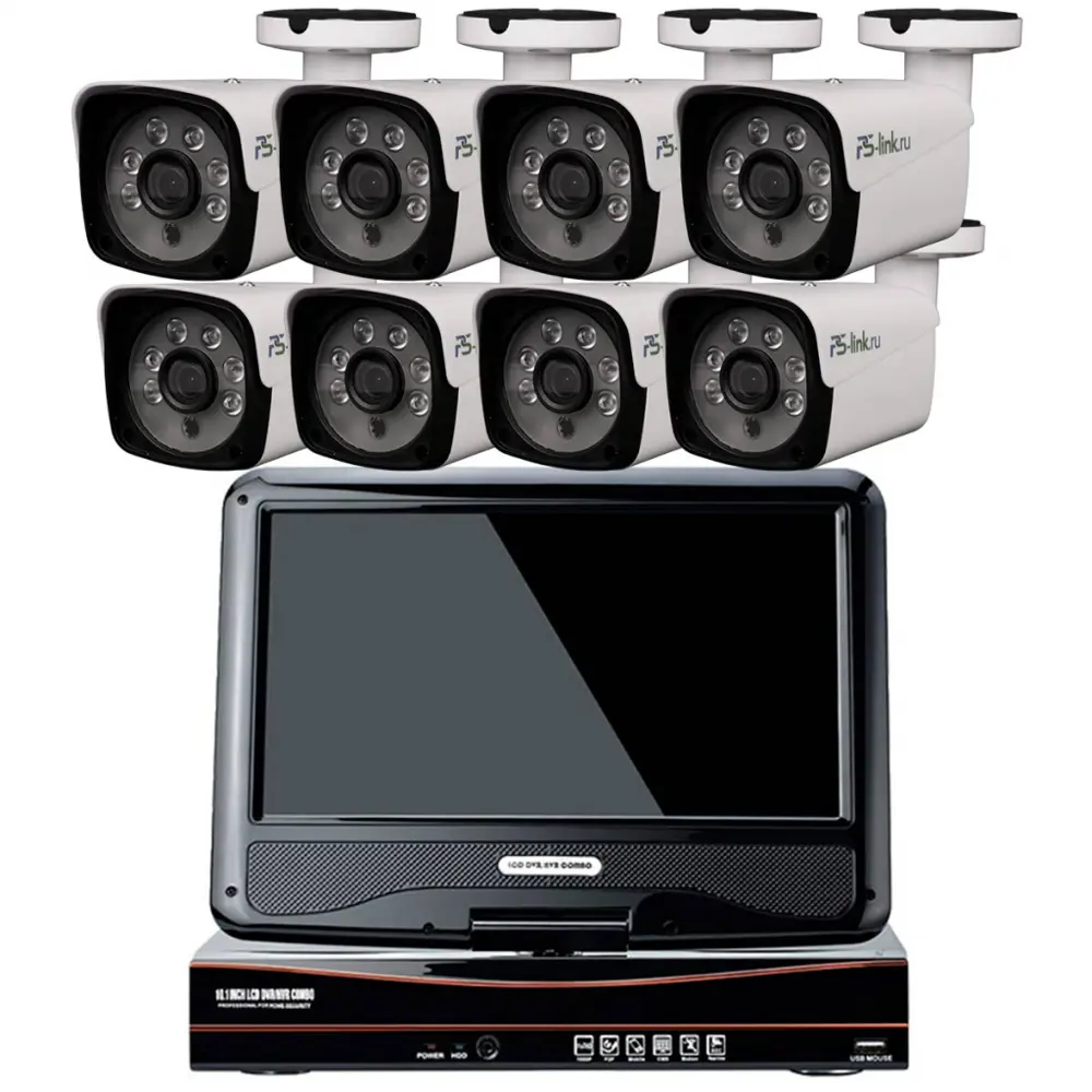 Фото 8 Комплект уличного видеонаблюдения AHD PS-link KIT-C9208HD 2 Мп 8 камер с монитором 2838 Фото 8 Комплект уличного видеонаблюдения AHD PS-link KIT-C9208HD 2 Мп 8 камер с монитором 2838