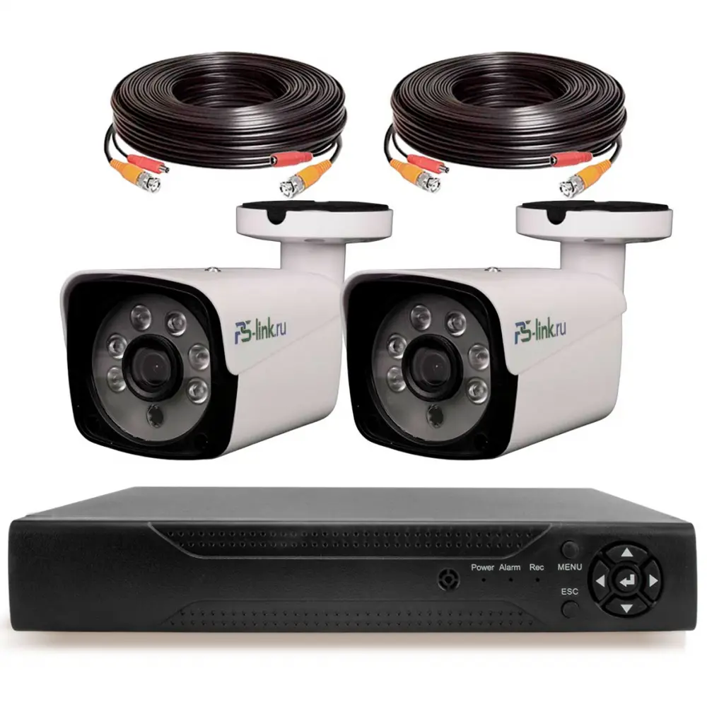 Фото 7 Комплект уличного видеонаблюдения AHD PS-link KIT-С202HD 2 Мп 2 камеры 2997 Фото 7 Комплект уличного видеонаблюдения AHD PS-link KIT-С202HD 2 Мп 2 камеры 2997