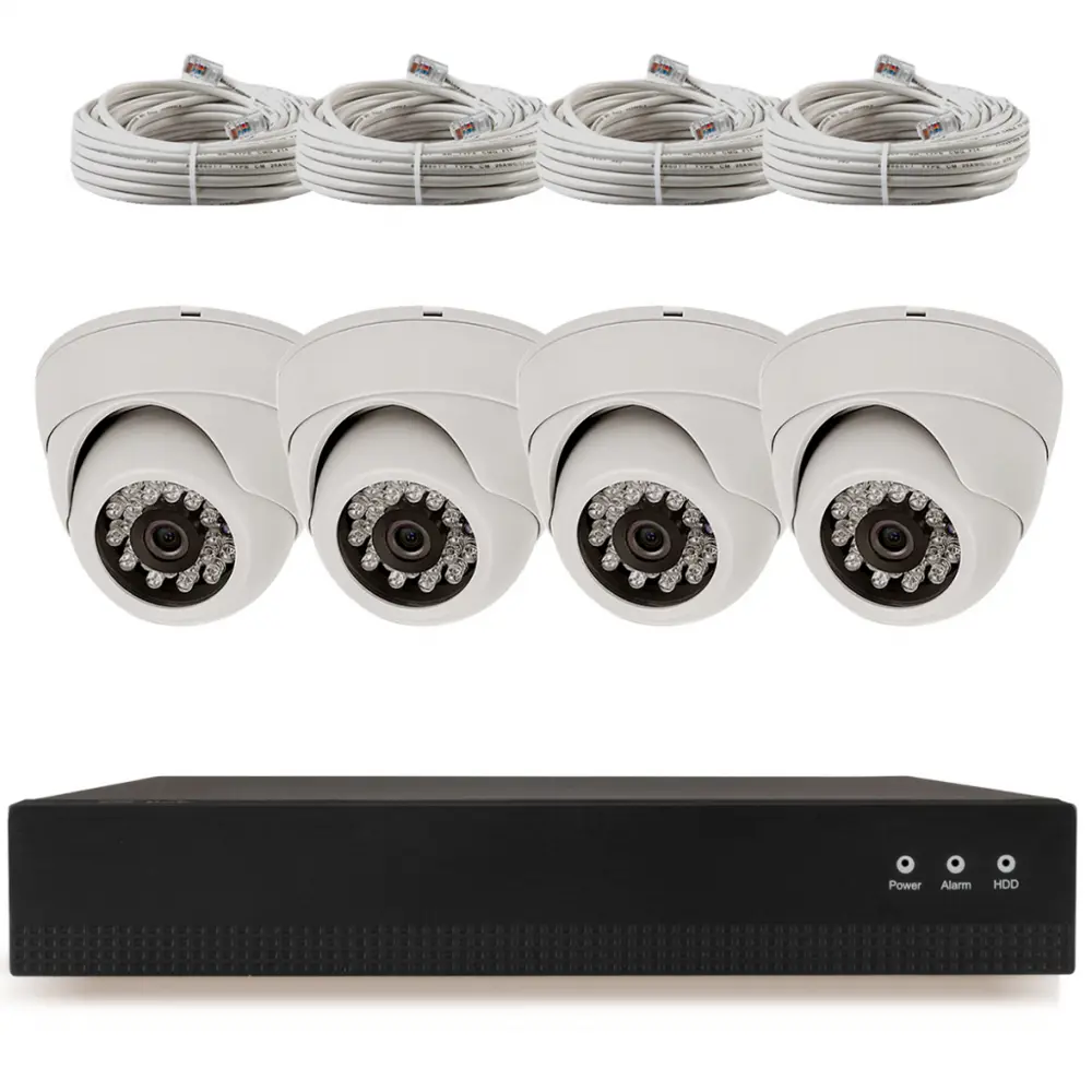Фото Комплект видеонаблюдения IP PS-link KIT-A504IP-POE 5 Мп 4 камеры для помещения с POE питанием 2612 Фото Комплект видеонаблюдения IP PS-link KIT-A504IP-POE 5 Мп 4 камеры для помещения с POE питанием 2612