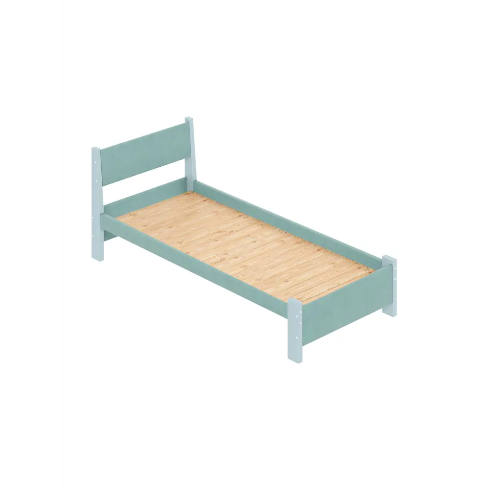 Фото 3 Кровать Solarius Мишка сплошное основание 110 x 80 x 200 см дерево цвет тиффани;голубой Фото 3 Кровать Solarius Мишка сплошное основание 110 x 80 x 200 см дерево цвет тиффани;голубой