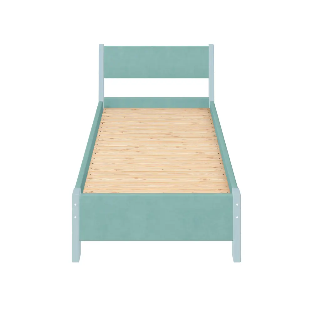 Фото 4 Кровать Solarius Мишка сплошное основание 110 x 80 x 200 см дерево цвет тиффани;голубой Фото 4 Кровать Solarius Мишка сплошное основание 110 x 80 x 200 см дерево цвет тиффани;голубой