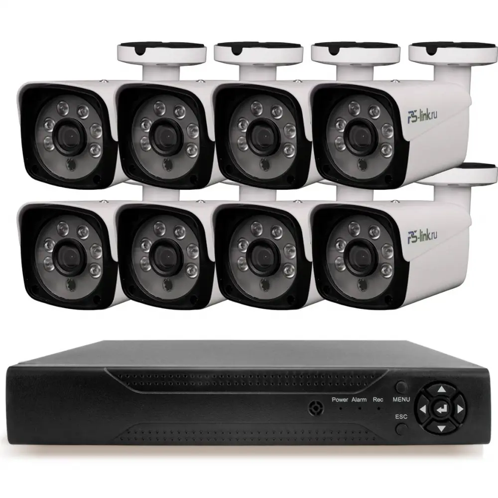 Фото 7 Комплект уличного видеонаблюдения AHD PS-link KIT-C808HD 8 Мп 8 камер 4010 Фото 7 Комплект уличного видеонаблюдения AHD PS-link KIT-C808HD 8 Мп 8 камер 4010