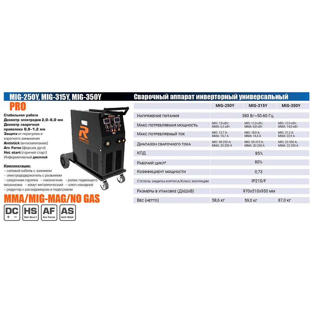 Фото Сварочный аппарат инверторный Redbo Pro Mig 350Y, 350 А, до 4 мм Фото Сварочный аппарат инверторный Redbo Pro Mig 350Y, 350 А, до 4 мм