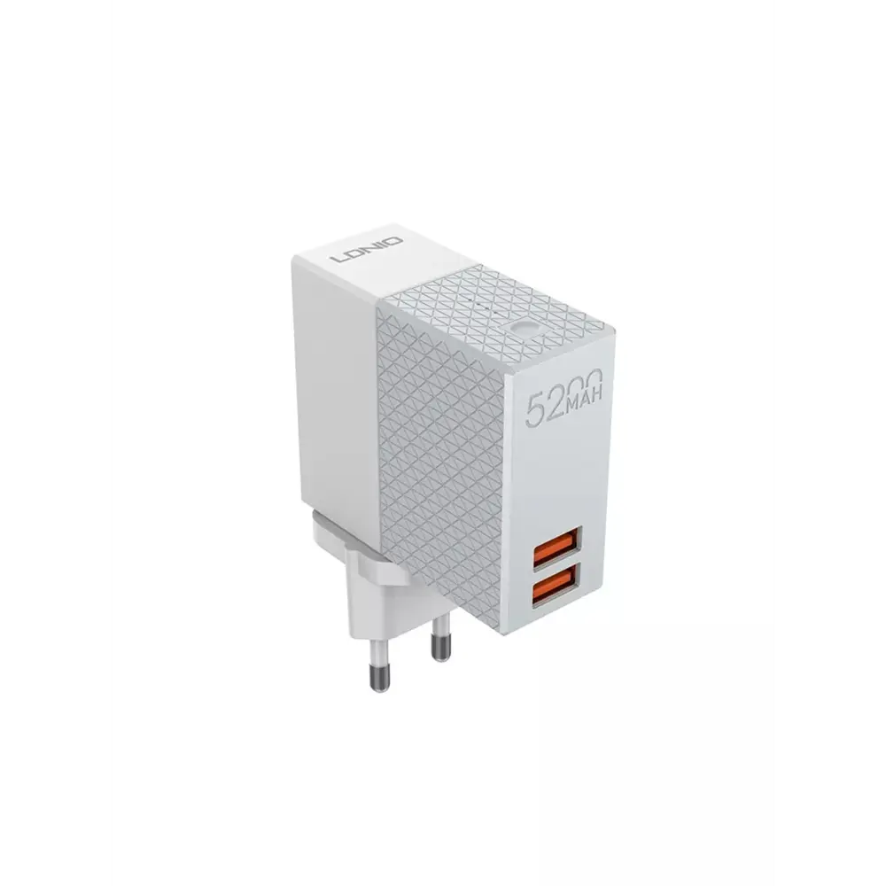 Фото 2 Зарядное устройство ldnio PA606 + Powerbank 5200 mAh/2 USB/ 2.1A max 10.5 Вт серый/белый Фото 2 Зарядное устройство ldnio PA606 + Powerbank 5200 mAh/2 USB/ 2.1A max 10.5 Вт серый/белый