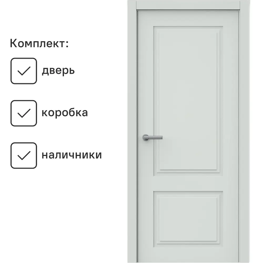 Фото Межкомнатная дверь Wanmark Стэфани-22 глухая 200x80см Эмаль цвет серый RAL 7047 Фото Межкомнатная дверь Wanmark Стэфани-22 глухая 200x80см Эмаль цвет серый RAL 7047