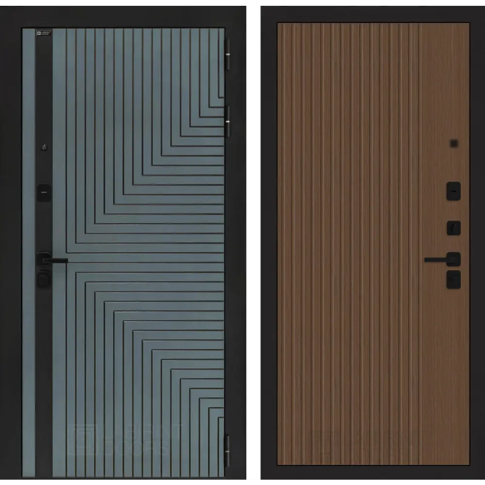 Фото Входная дверь Labirintdoors Кредор П29 правый 205x88см цвет серо-зеленый с патиной/дуб кантри темный Фото Входная дверь Labirintdoors Кредор П29 правый 205x88см цвет серо-зеленый с патиной/дуб кантри темный