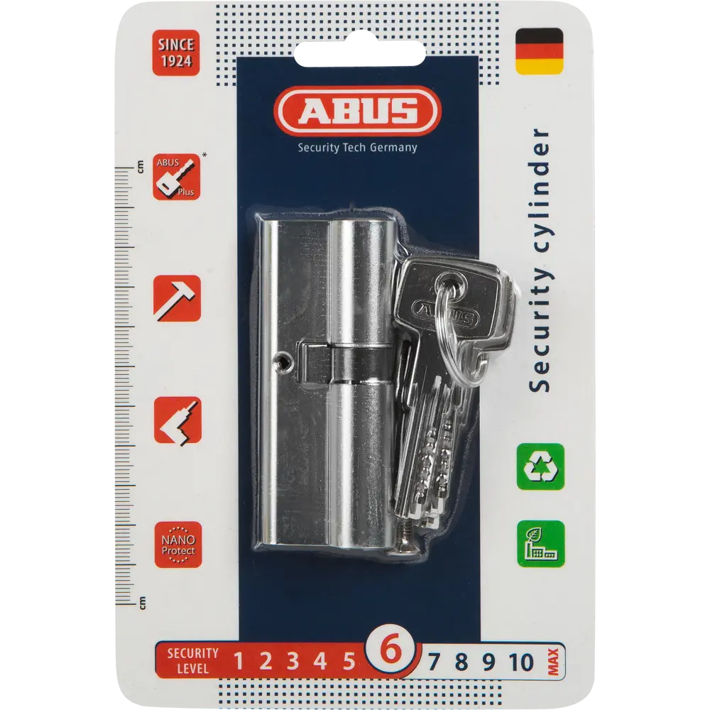 Фото 4 Цилиндр Abus D6N 35/45, 35x45 мм, ключ/ключ, цвет никель Фото 4 Цилиндр Abus D6N 35/45, 35x45 мм, ключ/ключ, цвет никель
