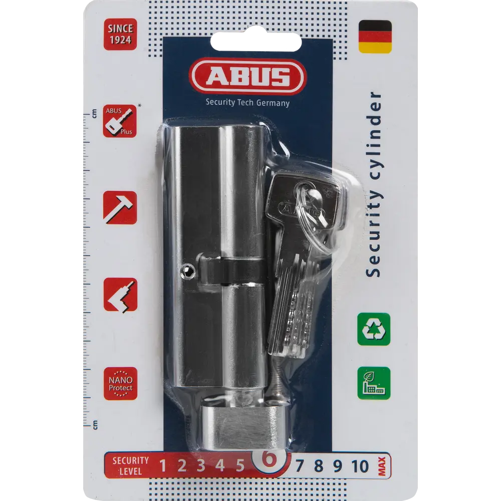 Фото 4 Цилиндр Abus KD6N Z50/K40, 50x40 мм, ключ/вертушка, цвет никель Фото 4 Цилиндр Abus KD6N Z50/K40, 50x40 мм, ключ/вертушка, цвет никель