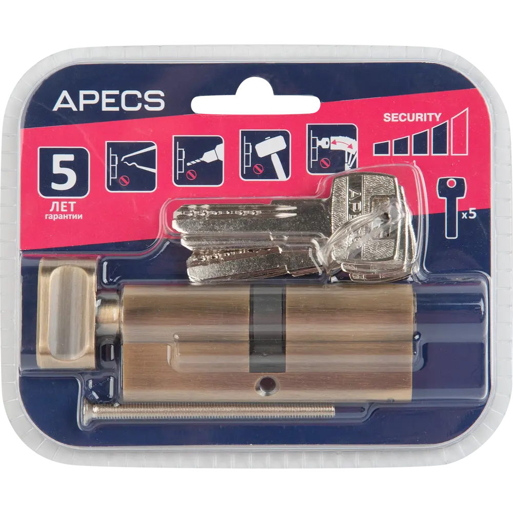 Фото 6 Цилиндровые механизмы Apecs Pro LM-80-C-AB 80 мм, ключ/вертушка, цвет бронза Фото 6 Цилиндровые механизмы Apecs Pro LM-80-C-AB 80 мм, ключ/вертушка, цвет бронза
