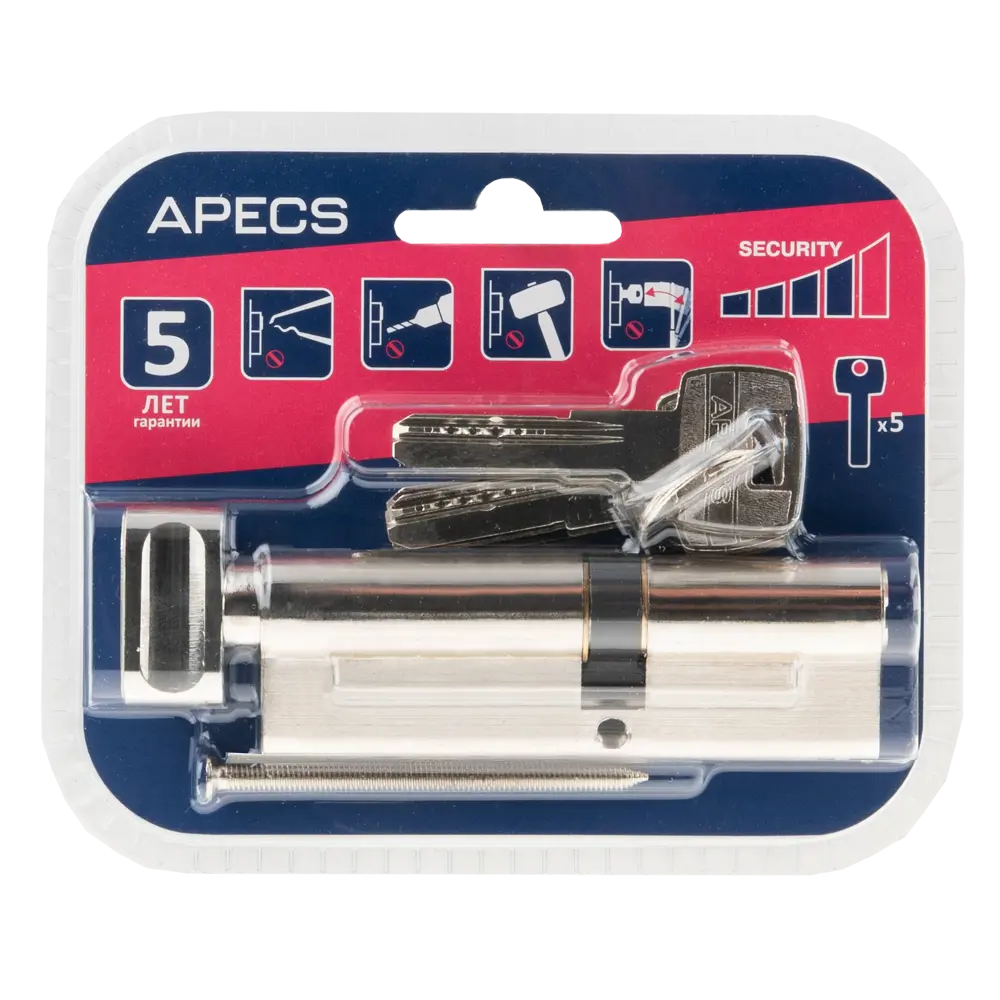 Фото 4 Цилиндровые механизмы Apecs Pro LM-110(45/65C)-C-NI 110 мм, ключ/вертушка, цвет никель Фото 4 Цилиндровые механизмы Apecs Pro LM-110(45/65C)-C-NI 110 мм, ключ/вертушка, цвет никель