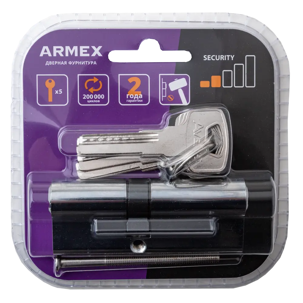 Фото 3 Цилиндр Armex Smart LM-80 35x45 мм ключ-ключ цвет хром
