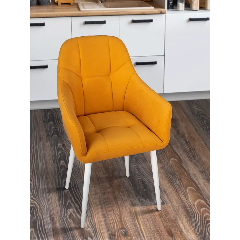 Фото 7 Стул / кресло Azzurro mebel Gloria Yellow/White-1 38x89x60 см велюр цвет жёлтый Фото 7 Стул / кресло Azzurro mebel Gloria Yellow/White-1 38x89x60 см велюр цвет жёлтый