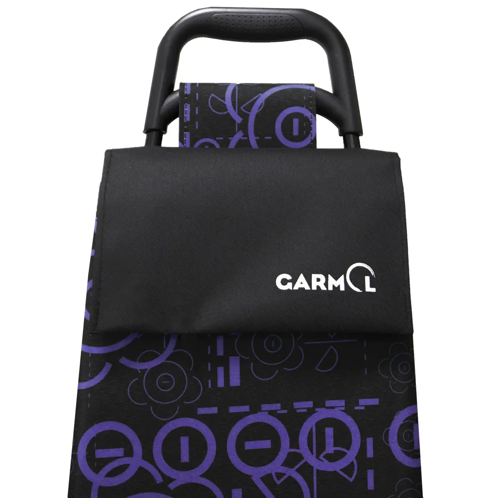 Фото 6 Сумка-тележка на двух колесах Garmol Love на шасси Basic цвет фиолетовый-черный Фото 6 Сумка-тележка на двух колесах Garmol Love на шасси Basic цвет фиолетовый-черный