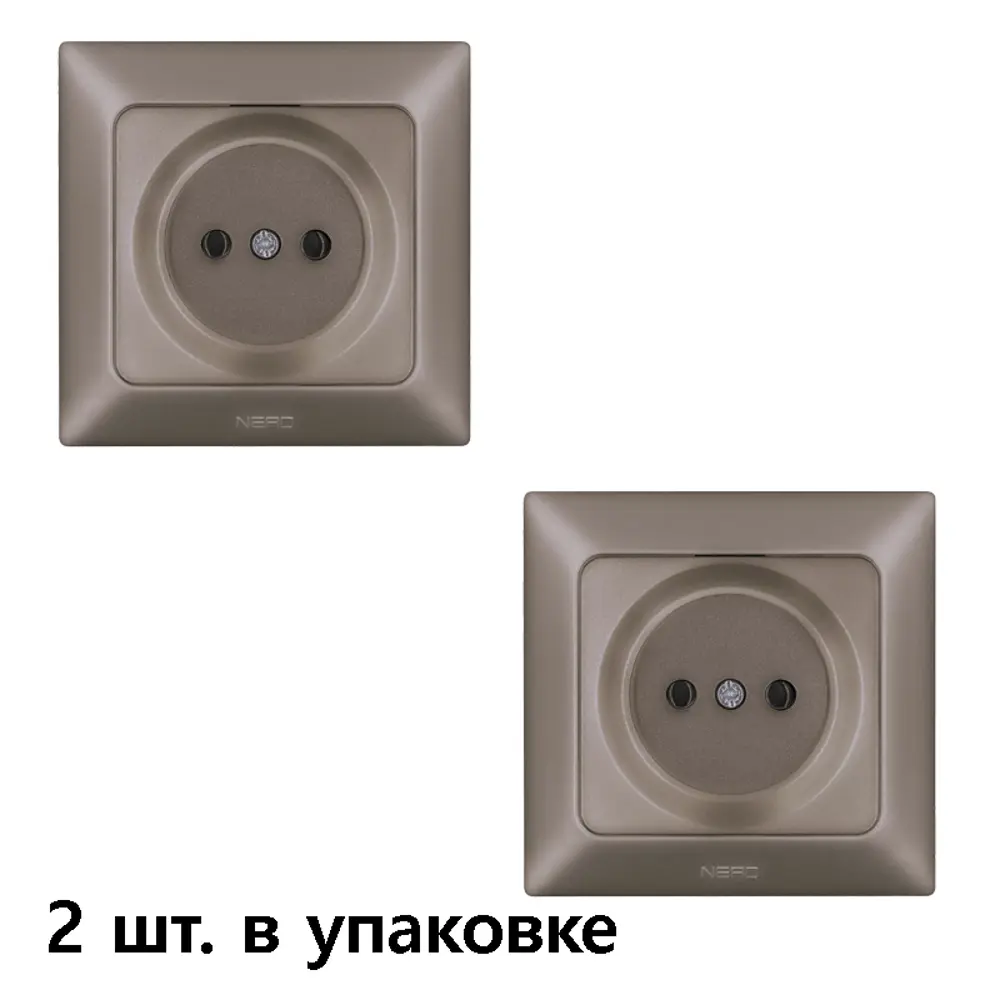 Фото Розетка встраиваемая Ne-ad Aras 93-125-02-P цвет мокко Фото Розетка встраиваемая Ne-ad Aras 93-125-02-P цвет мокко