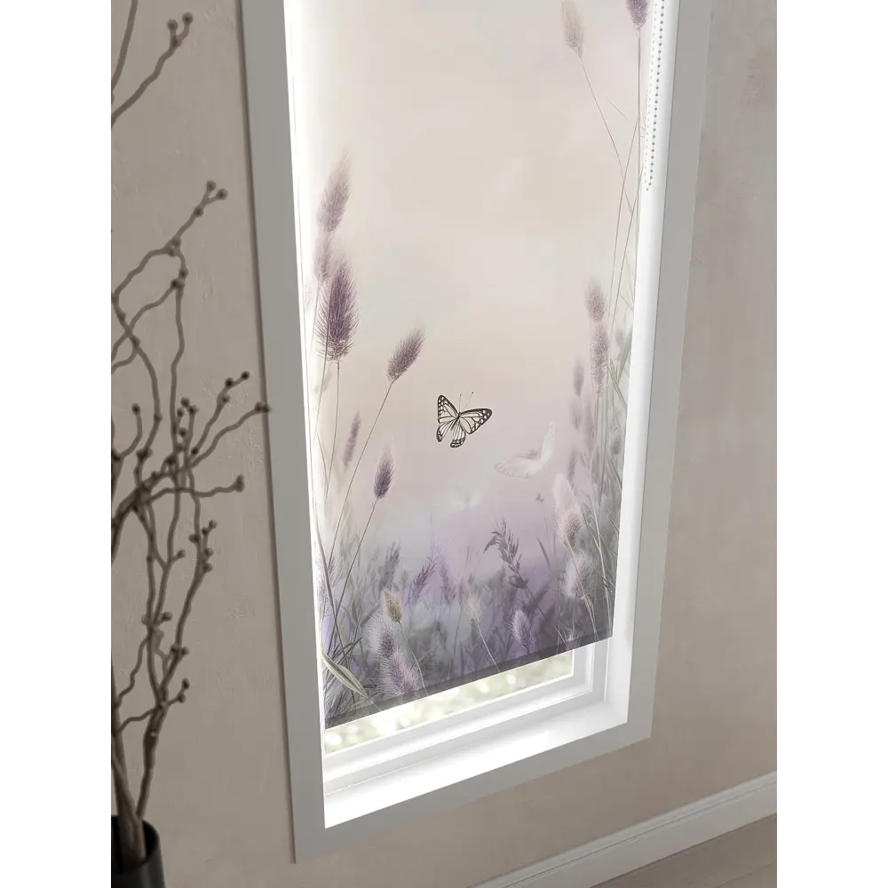 Фото 3 Рулонная штора AT Home Лилая 52x170 см цвет фиолетовый, сиреневый Фото 3 Рулонная штора AT Home Лилая 52x170 см цвет фиолетовый, сиреневый