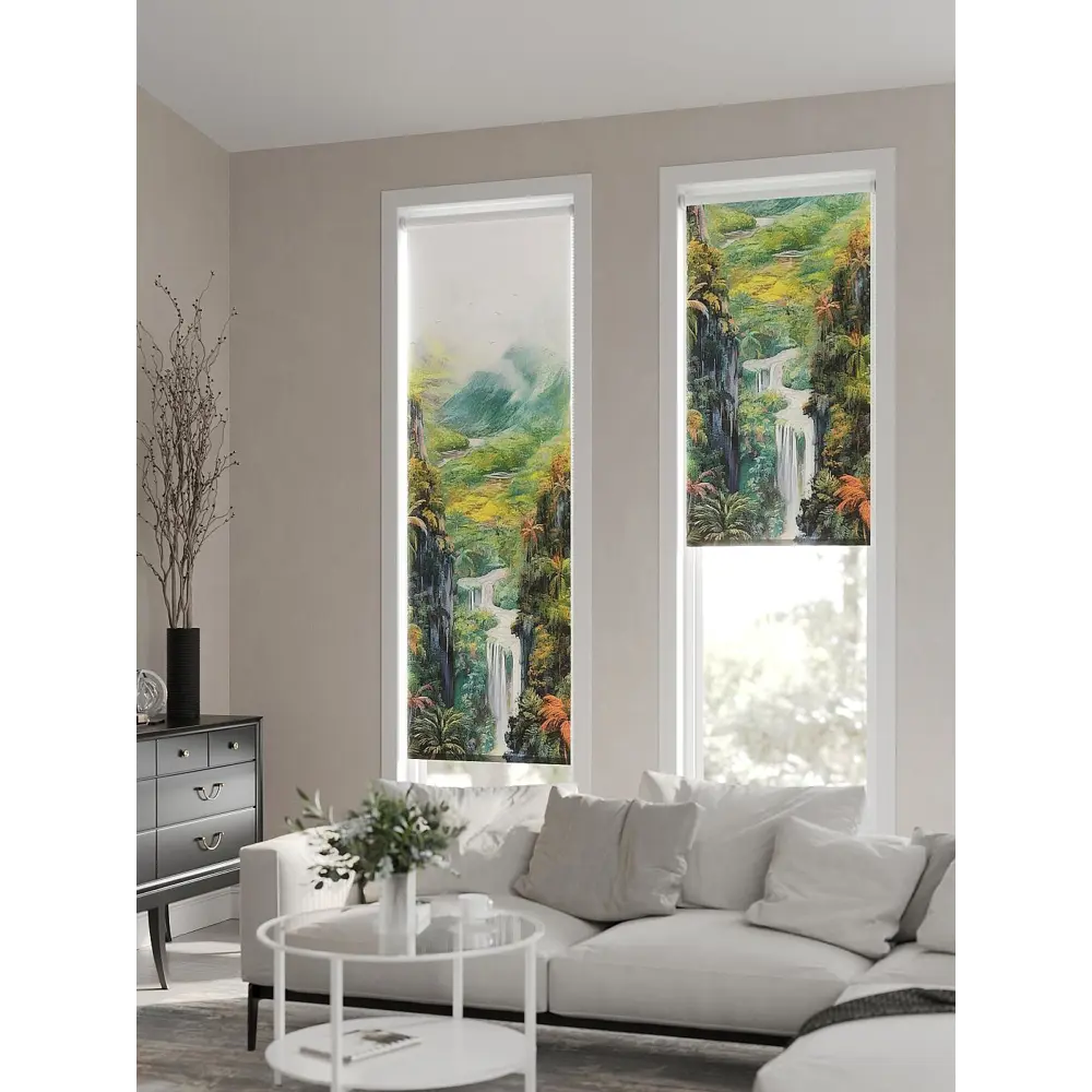 Фото 3 Рулонная штора AT Home Каскада 52x170 см цвет белый, зеленый Фото 3 Рулонная штора AT Home Каскада 52x170 см цвет белый, зеленый