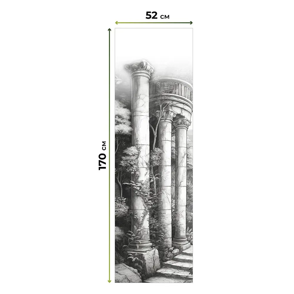 Фото 6 Рулонная штора AT Home Колумна 52x170 см цвет черно-белый, серый Фото 6 Рулонная штора AT Home Колумна 52x170 см цвет черно-белый, серый