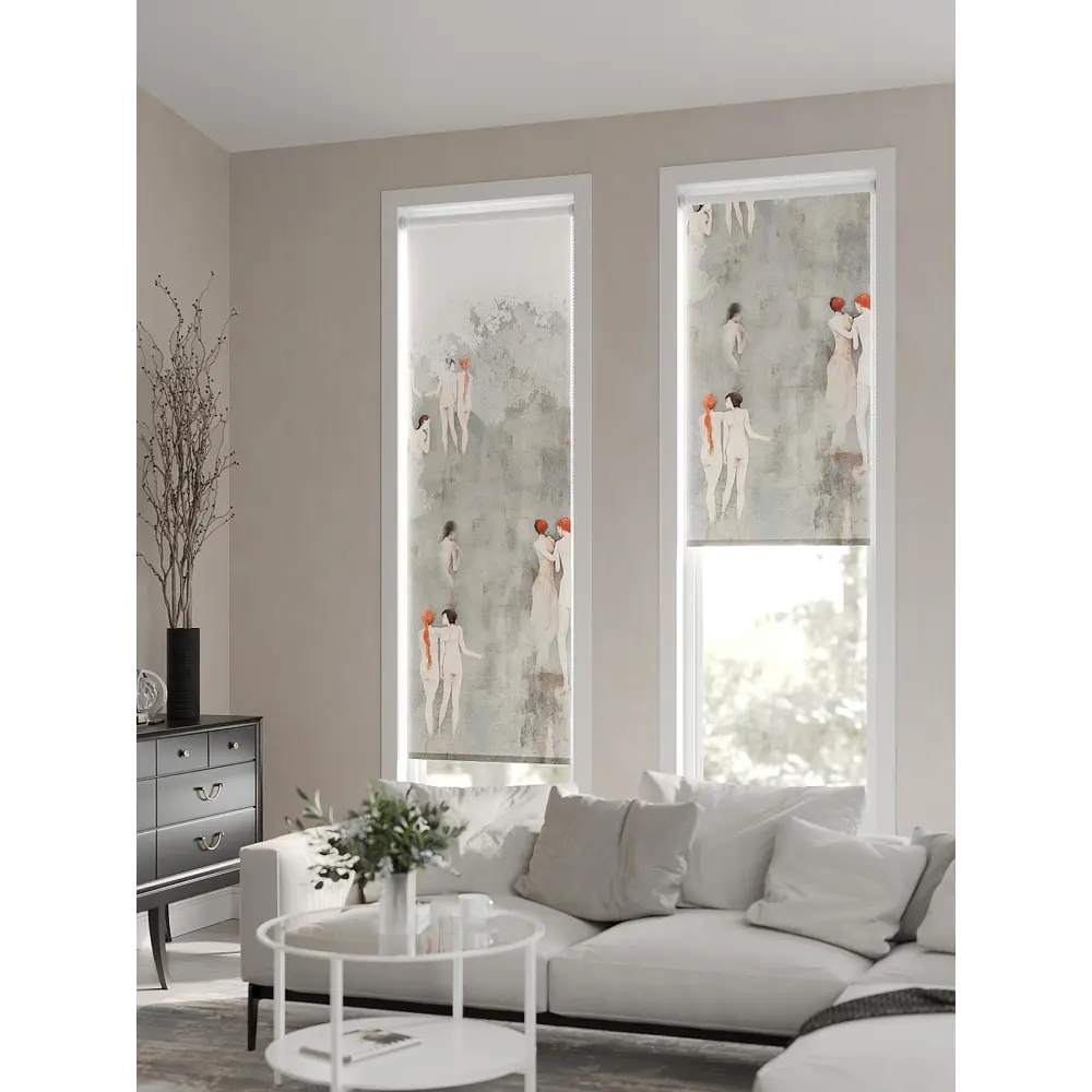 Фото 3 Рулонная штора AT Home Нимфа 52x170 см цвет черно-белый Фото 3 Рулонная штора AT Home Нимфа 52x170 см цвет черно-белый