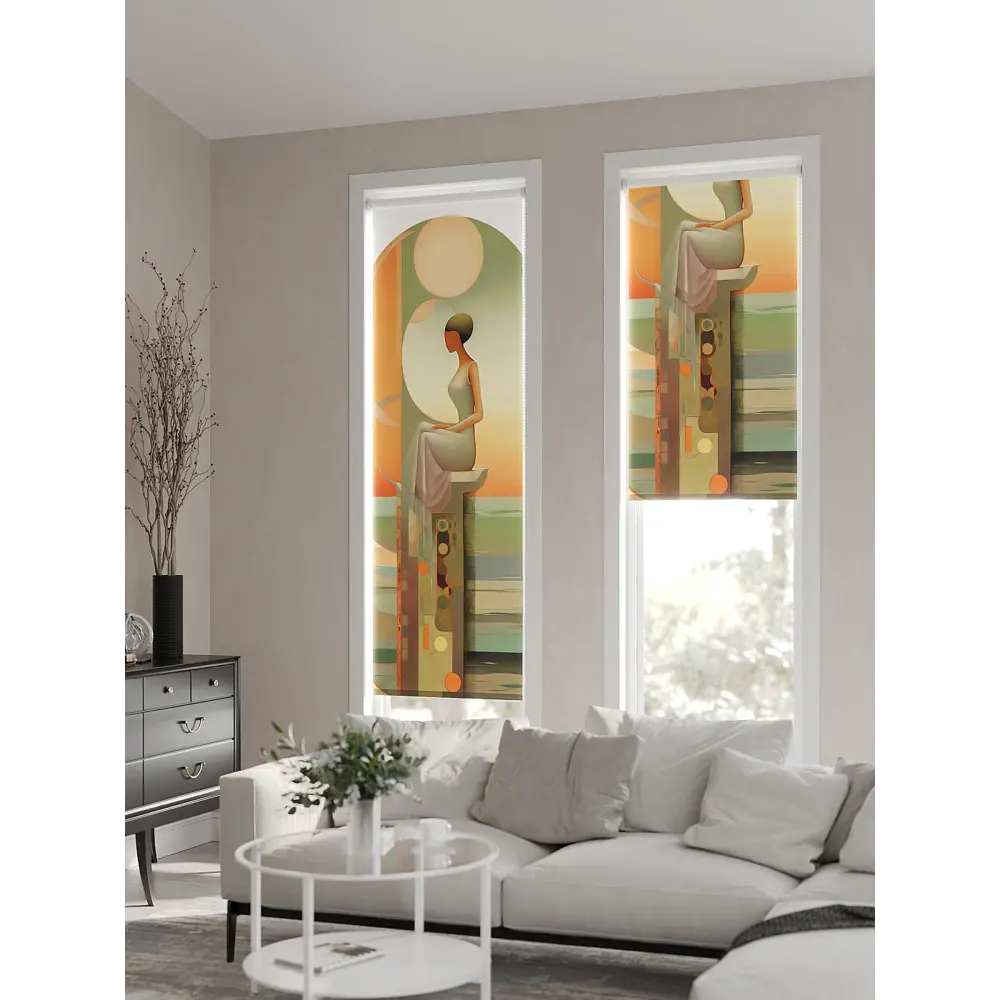 Фото 3 Рулонная штора AT Home Деко 52x170 см цвет зеленый, оранжевый, светло-зеленый Фото 3 Рулонная штора AT Home Деко 52x170 см цвет зеленый, оранжевый, светло-зеленый
