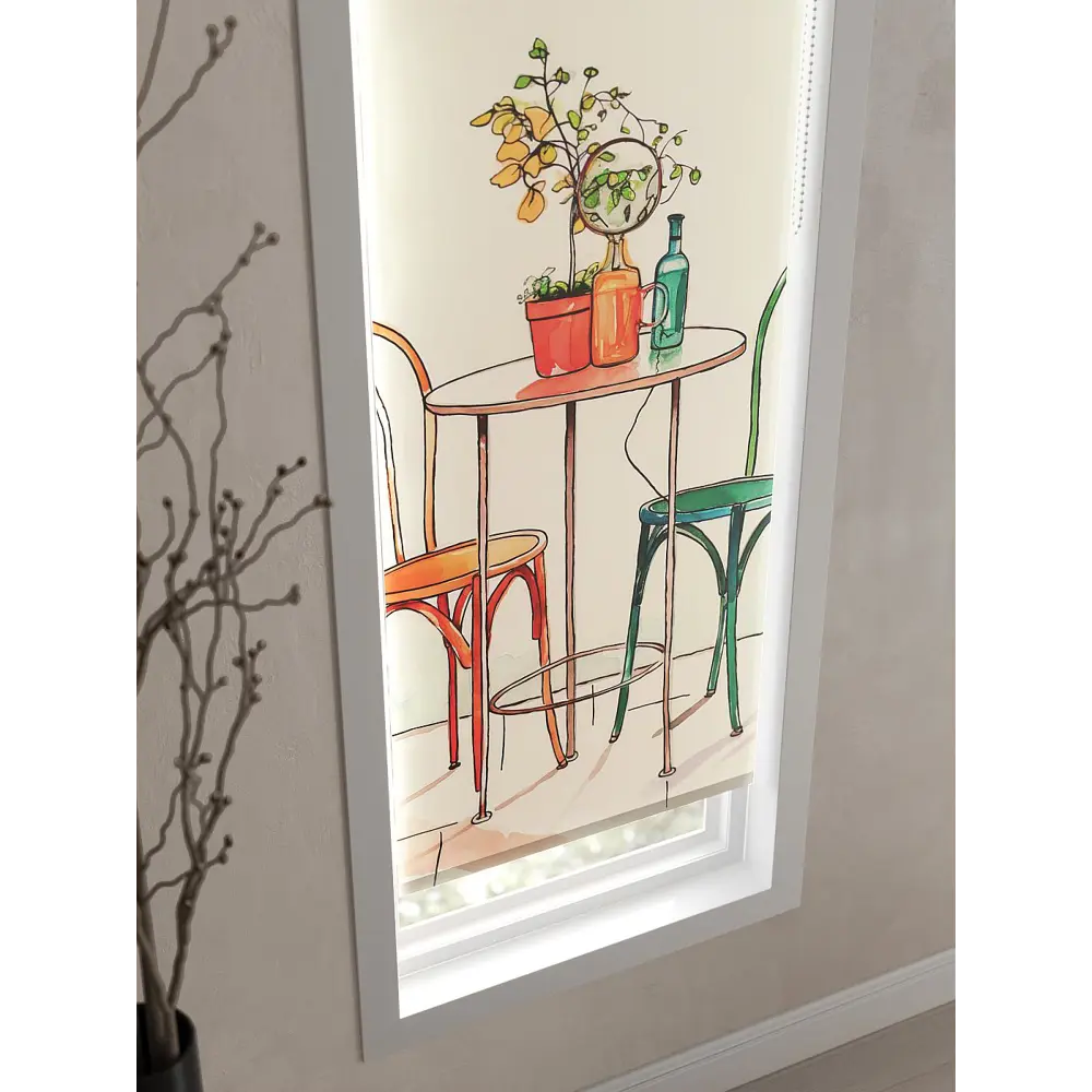 Фото 3 Рулонная штора AT Home Дождь 52x170 см цвет белый, желтый Фото 3 Рулонная штора AT Home Дождь 52x170 см цвет белый, желтый