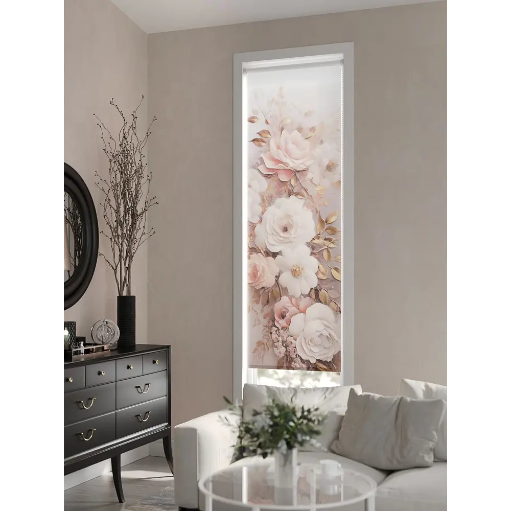 Фото 7 Рулонная штора AT Home Панно 52x170 см цвет бежевый, белый, розовый Фото 7 Рулонная штора AT Home Панно 52x170 см цвет бежевый, белый, розовый