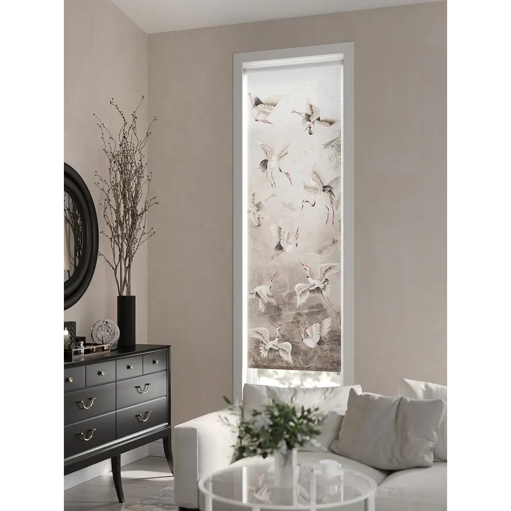 Фото 7 Рулонная штора AT Home Журавли 52x170 см цвет бежевый Фото 7 Рулонная штора AT Home Журавли 52x170 см цвет бежевый