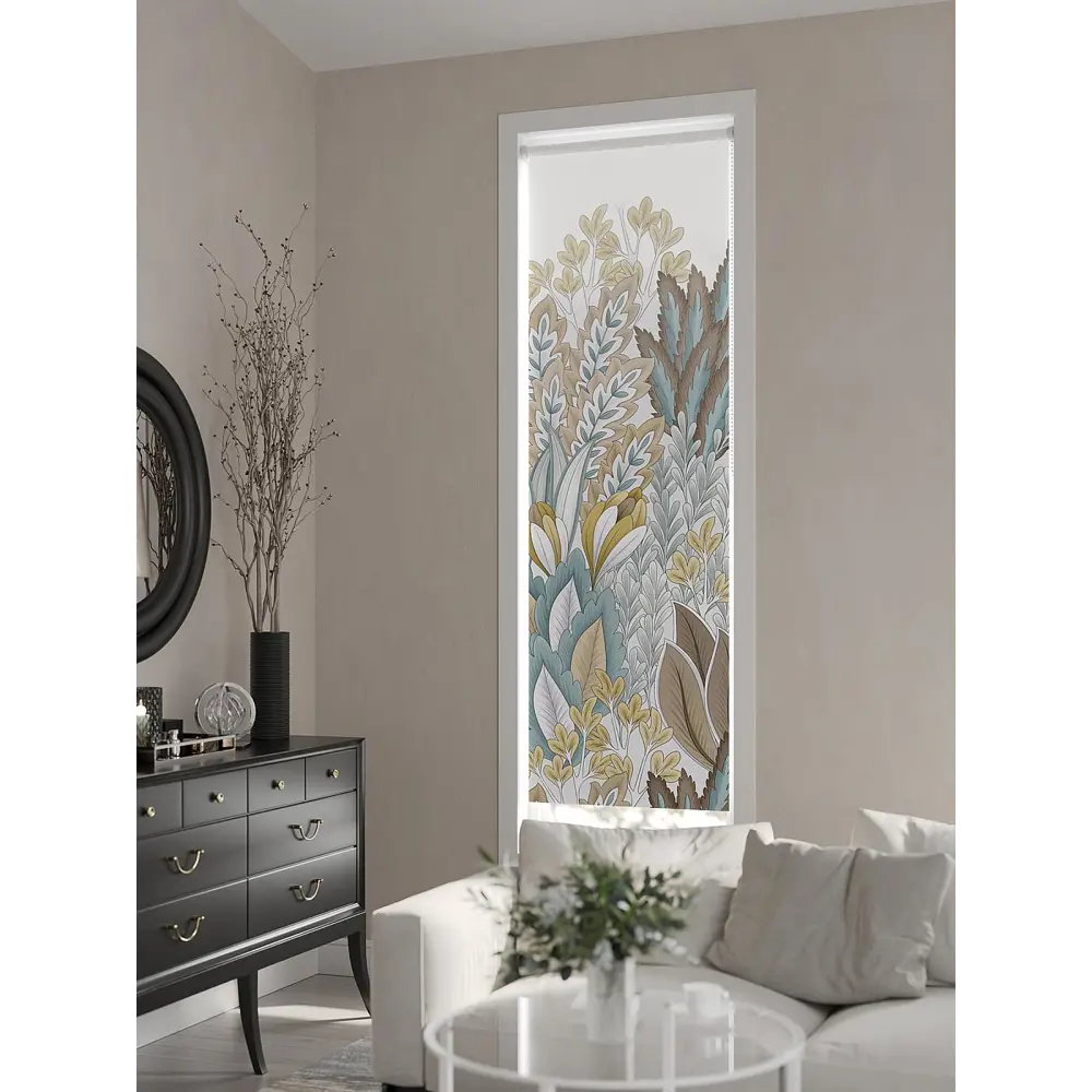 Фото 7 Рулонная штора At home Флирентис 52x170 см цвет бежевый/белый/коричневый/серый Фото 7 Рулонная штора At home Флирентис 52x170 см цвет бежевый/белый/коричневый/серый