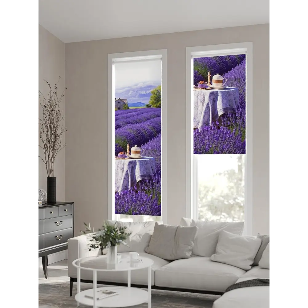 Фото 3 Рулонная штора At home Фартилес 52x170 см цвет фиолетовый/бежевый/белый/зеленый Фото 3 Рулонная штора At home Фартилес 52x170 см цвет фиолетовый/бежевый/белый/зеленый