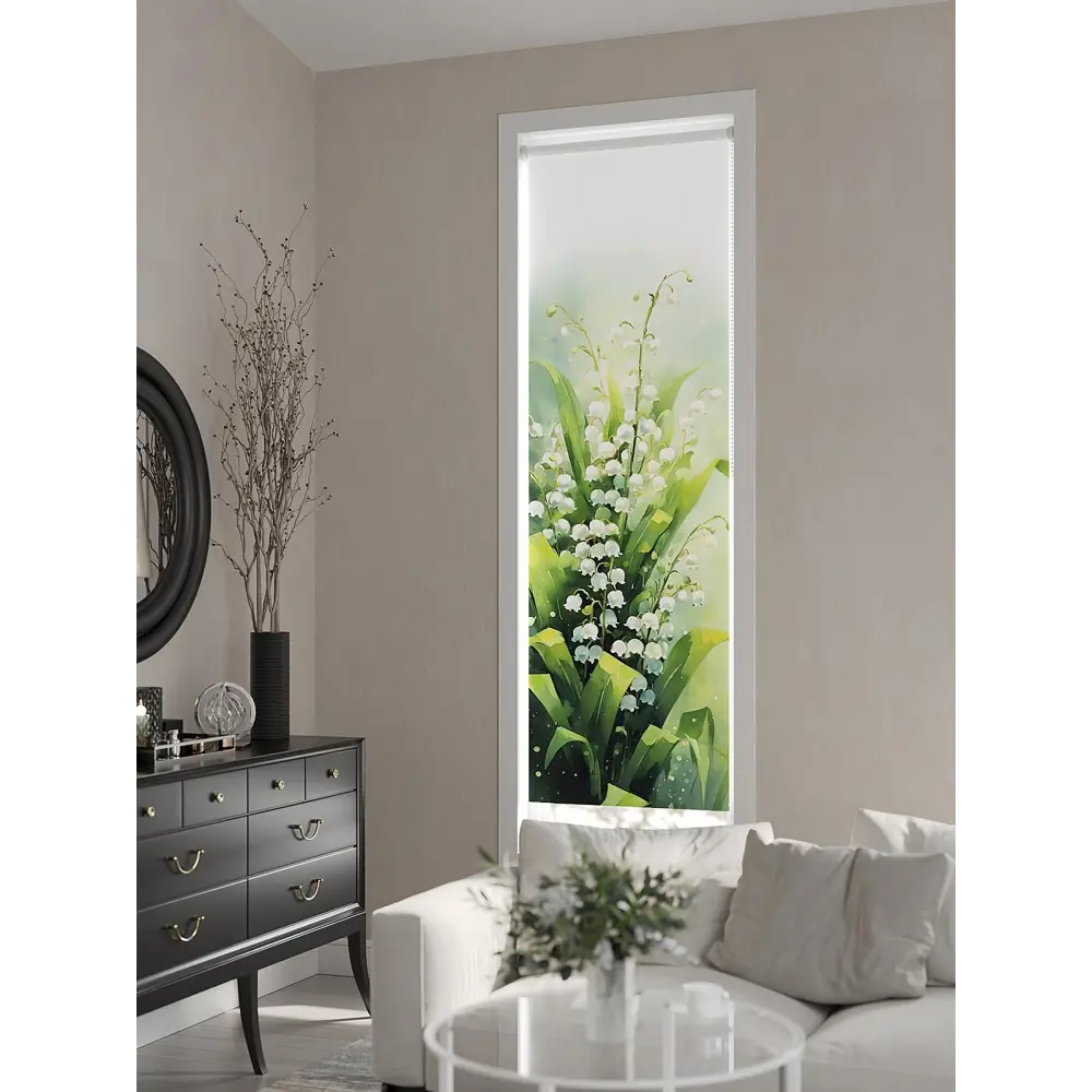 Фото 7 Рулонная штора At home Ландифер 52x170 см цвет зеленый/белый Фото 7 Рулонная штора At home Ландифер 52x170 см цвет зеленый/белый