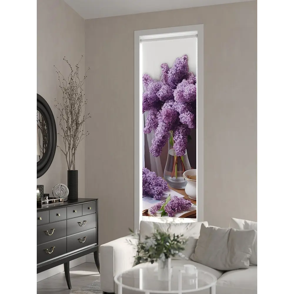 Фото 7 Рулонная штора At home Рисенрис 52x170 см цвет фиолетовый/бежевый/белый/коричневый Фото 7 Рулонная штора At home Рисенрис 52x170 см цвет фиолетовый/бежевый/белый/коричневый