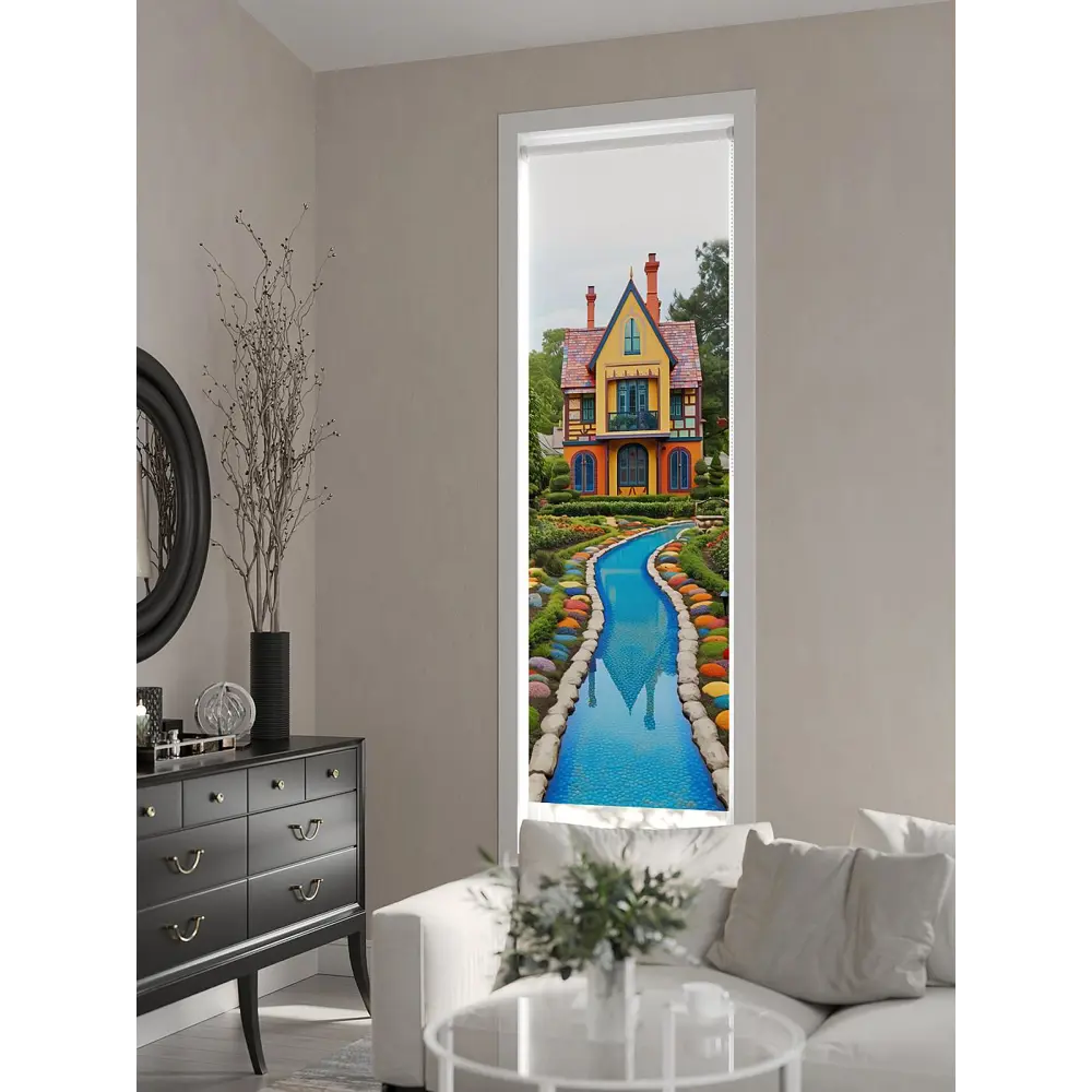Фото 7 Рулонная штора At home Шонмарт 52x170 см цвет бежевый/белый/зеленый/синий/оранжевый Фото 7 Рулонная штора At home Шонмарт 52x170 см цвет бежевый/белый/зеленый/синий/оранжевый