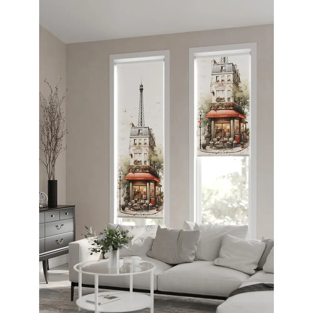 Фото 3 Рулонная штора AT Home Паризэ 52x170 см цвет бежевый, красный Фото 3 Рулонная штора AT Home Паризэ 52x170 см цвет бежевый, красный