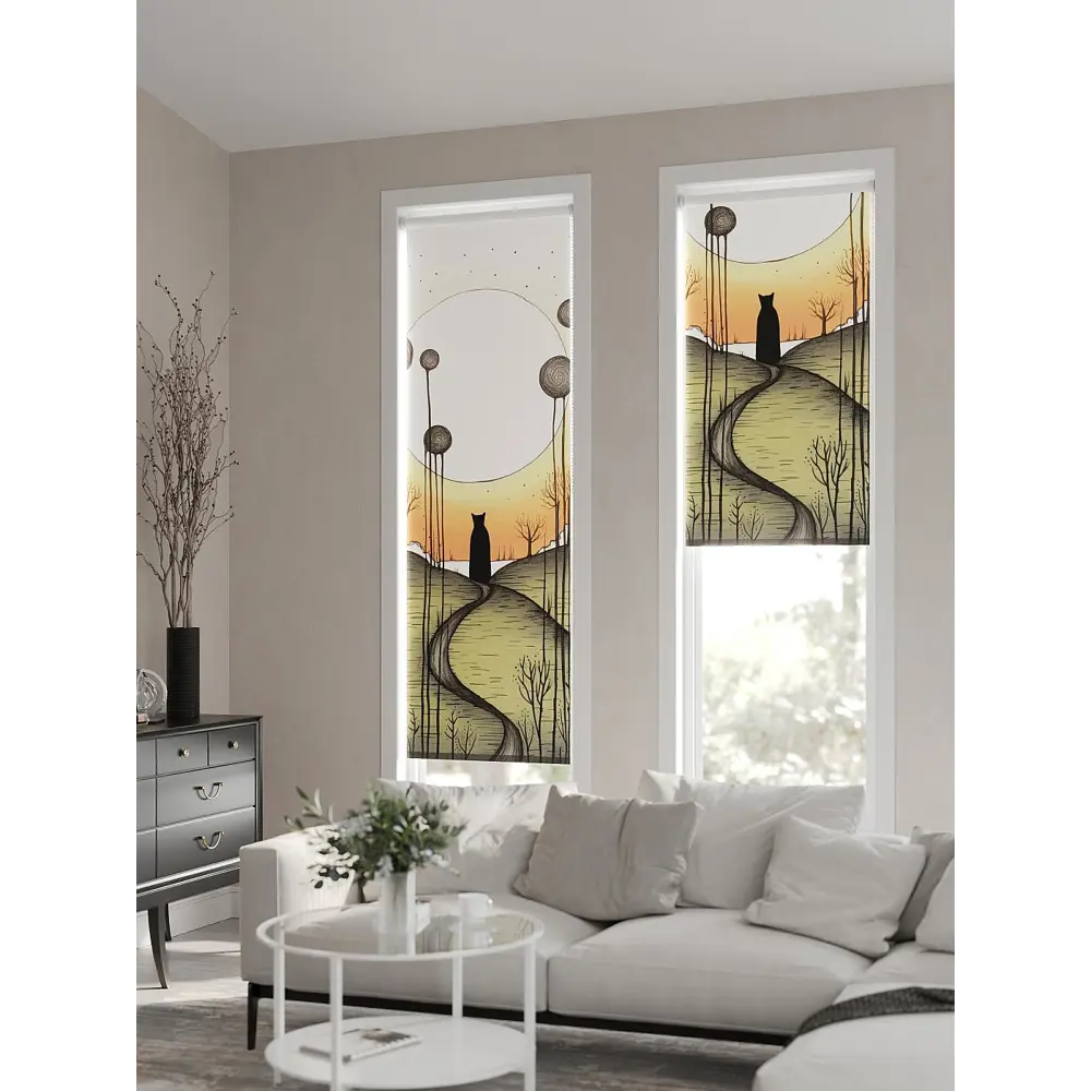 Фото 3 Рулонная штора AT Home Атарек 52x170 см цвет белый, зеленый, желтый, черно-белый Фото 3 Рулонная штора AT Home Атарек 52x170 см цвет белый, зеленый, желтый, черно-белый