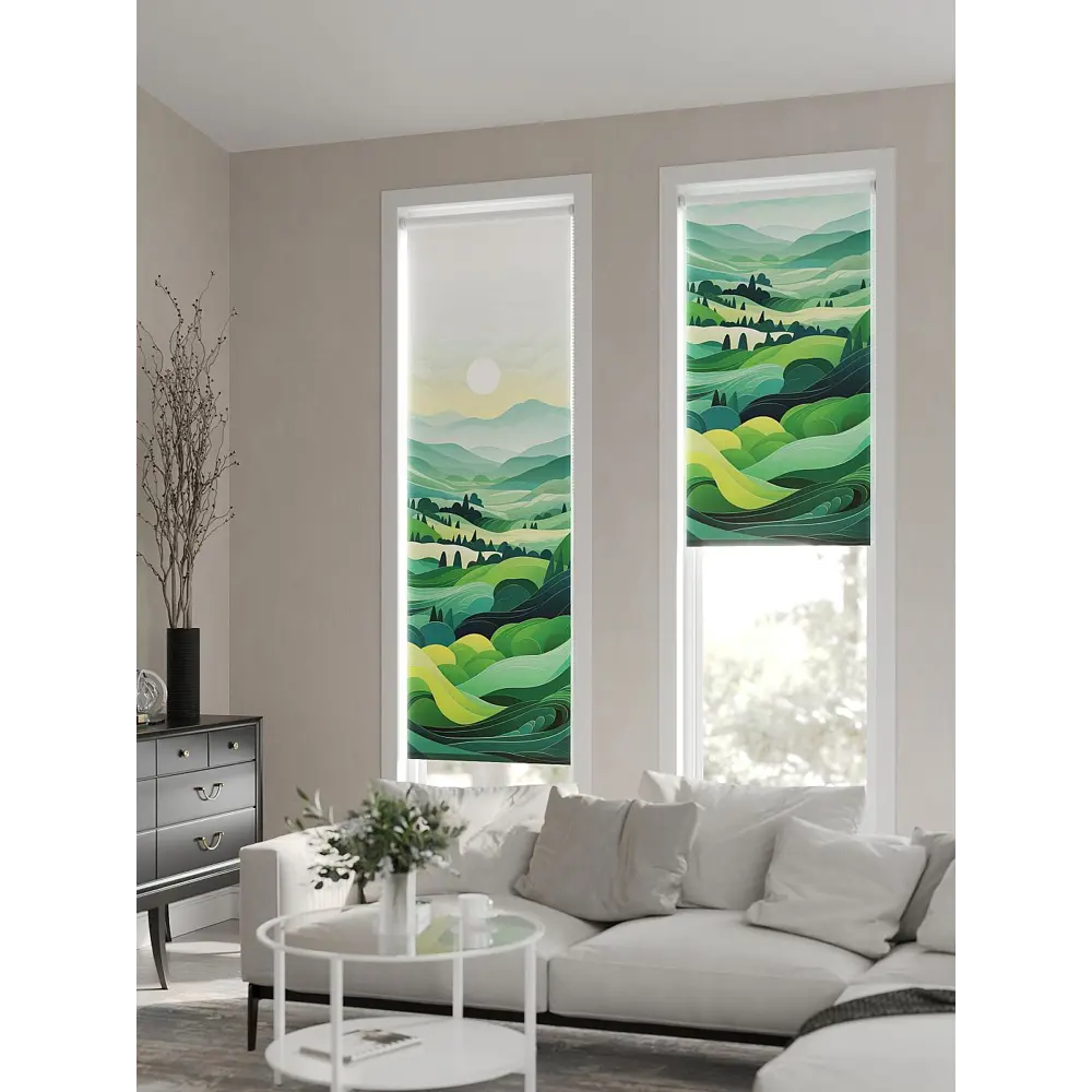 Фото 3 Рулонная штора AT Home Грин 52x170 см цвет зеленый, бирюзовый Фото 3 Рулонная штора AT Home Грин 52x170 см цвет зеленый, бирюзовый