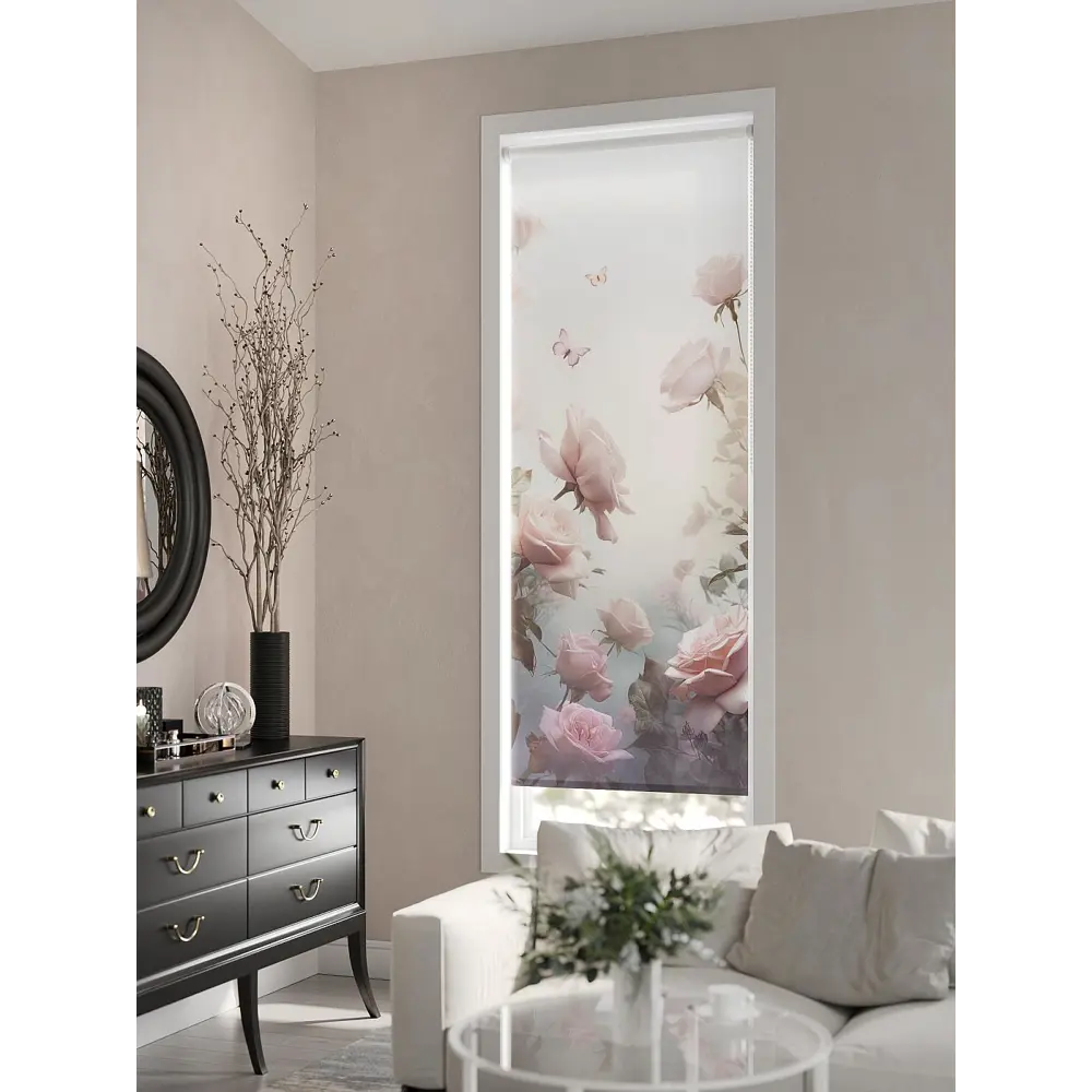 Фото 3 Рулонная штора AT Home Розы 62x170 см цвет белый, розовый, серый, светло-серый Фото 3 Рулонная штора AT Home Розы 62x170 см цвет белый, розовый, серый, светло-серый