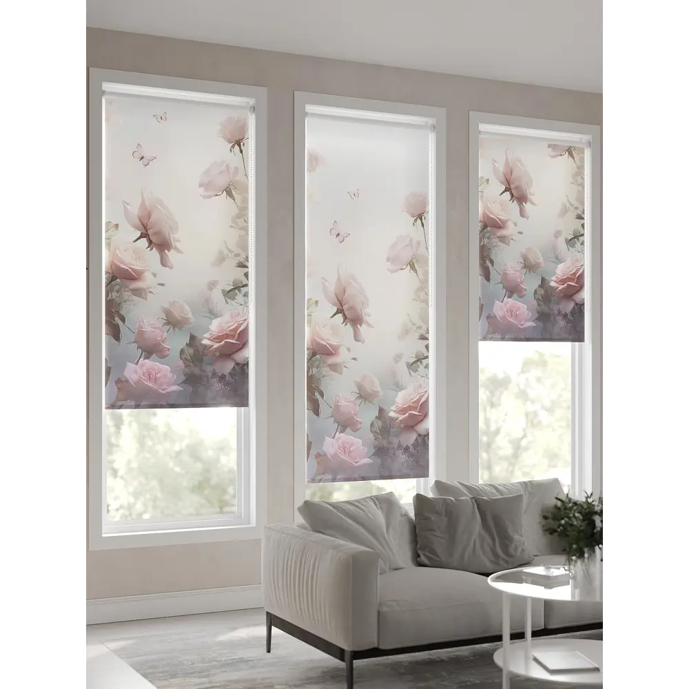Фото 5 Рулонная штора AT Home Розы 62x170 см цвет белый, розовый, серый, светло-серый Фото 5 Рулонная штора AT Home Розы 62x170 см цвет белый, розовый, серый, светло-серый